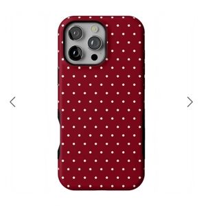 On the Dot Maroon Polka Dot Case iPhone 16 Pro Max Bold Magsafe Casely